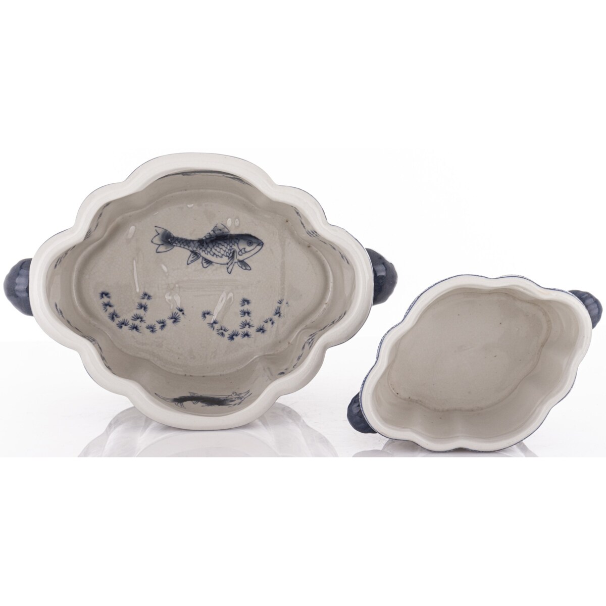 Osłonka 2 szt. ceramiczna 14,5x32x22 i 9,5x21x14 cm GHARA-VI podłużne