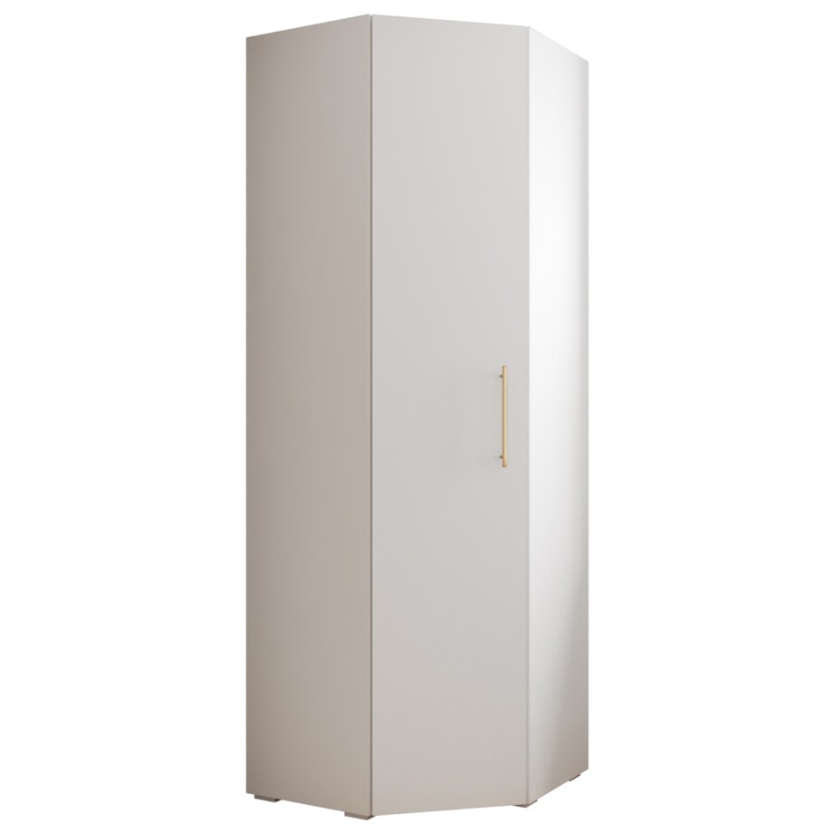 Szafa narożna rogowa wysoka INOVA 3 biały+złoty