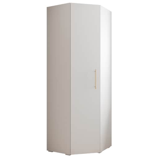 Szafa narożna rogowa wysoka INOVA 3 biały+złoty