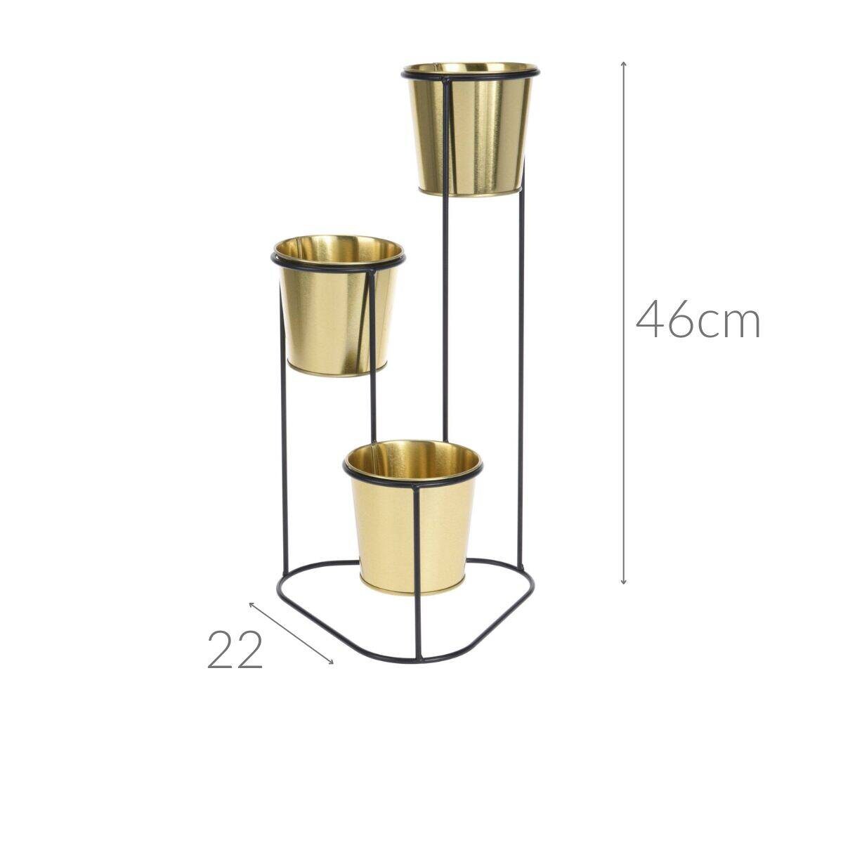 Stojak na kwiaty na trzy doniczki, wys. 46,5 cm