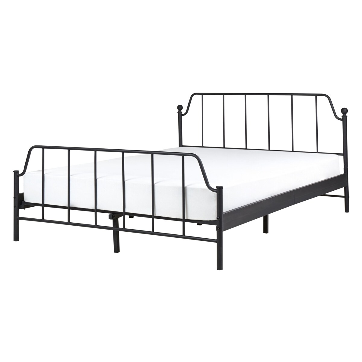 Łóżko metalowe 140 x 200 cm czarne MAURESSAC