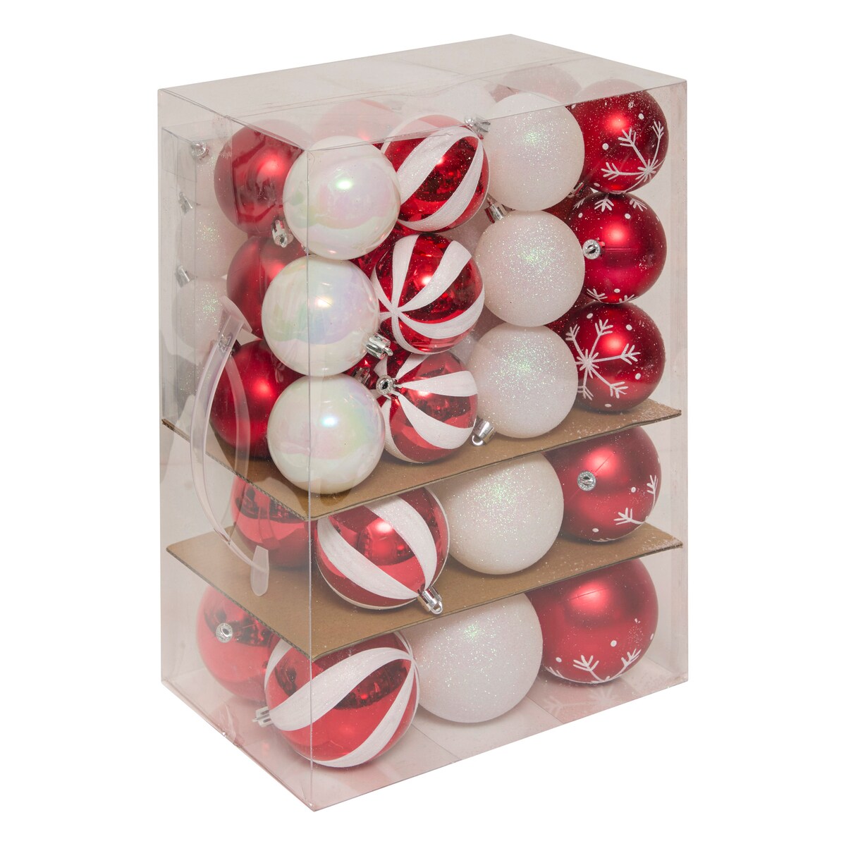 Bombki choinkowe nietłukące, 60 sztuk