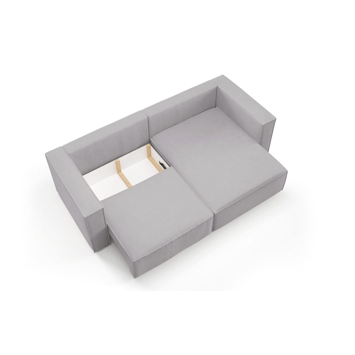 Narożnik KEYMON z funkcją spania welurowa tkanina Kolor: Gerra 65