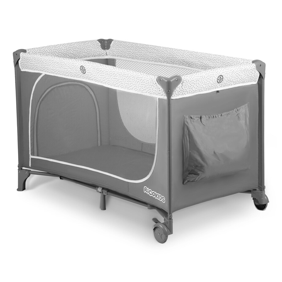 Łóżeczko turystyczne dla dziecka składane podróżne kojec Ricokids + materac + torba