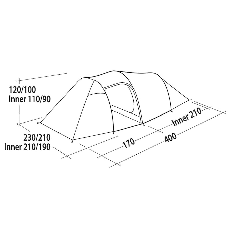Easy Camp Namiot Magnetar 400, 4-osobowy, rustykalna zieleń