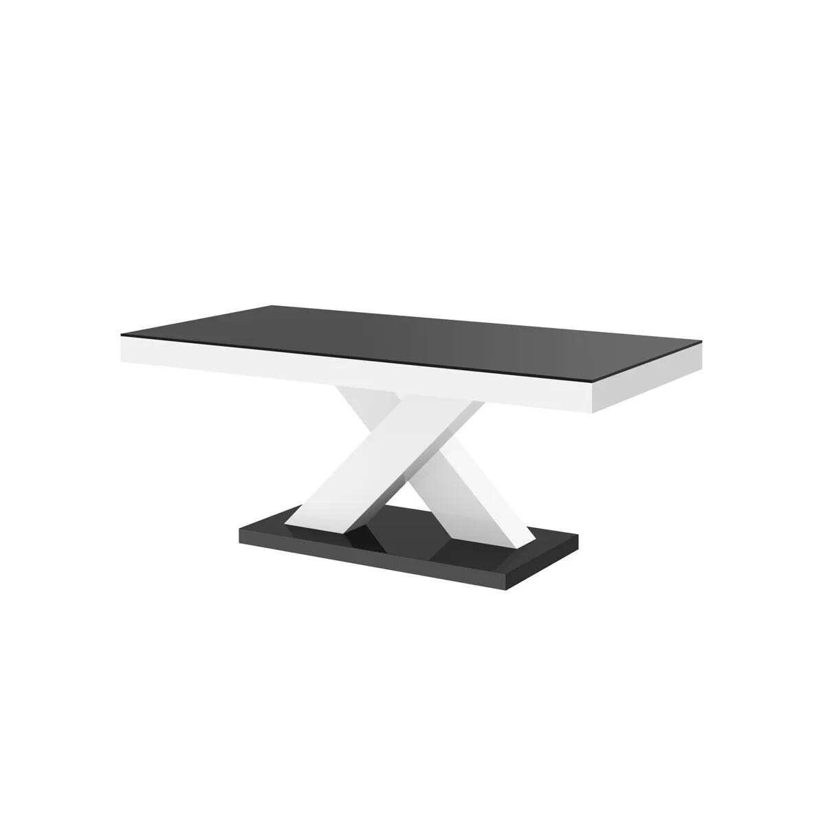 Ława XENON MINI 120x60 czarna połysk/biała połysk