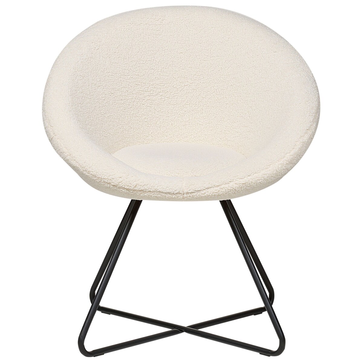 Krzesło boucle złamana biel FLOBY II