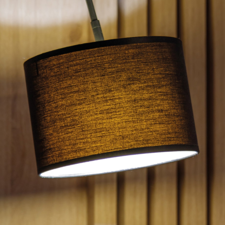 Kinkiet LAMPA ścienna VIPER 6513 Nowodvorski regulowana OPRAWA abażurowa KINKIET na wysięgniku czarny złoty