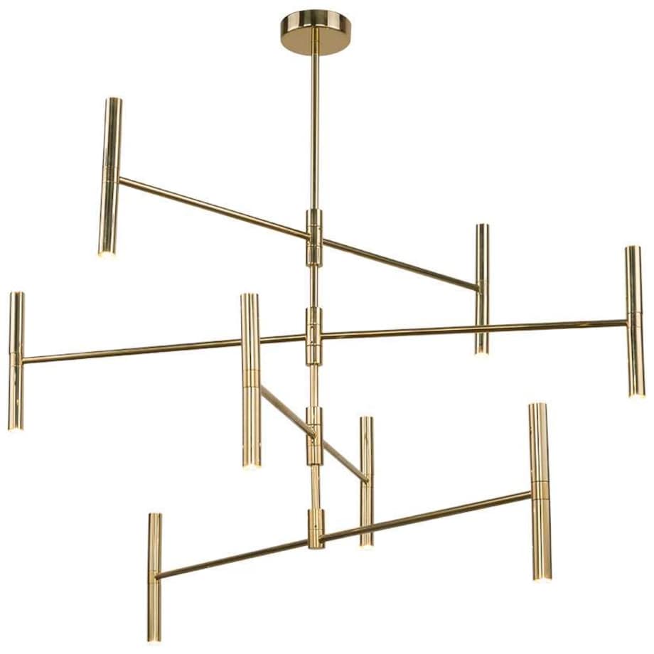 LAMPA sufitowa LIVI 0181 Amplex industrialna OPRAWA metalowe pręty sticks loftowy pająk złoty