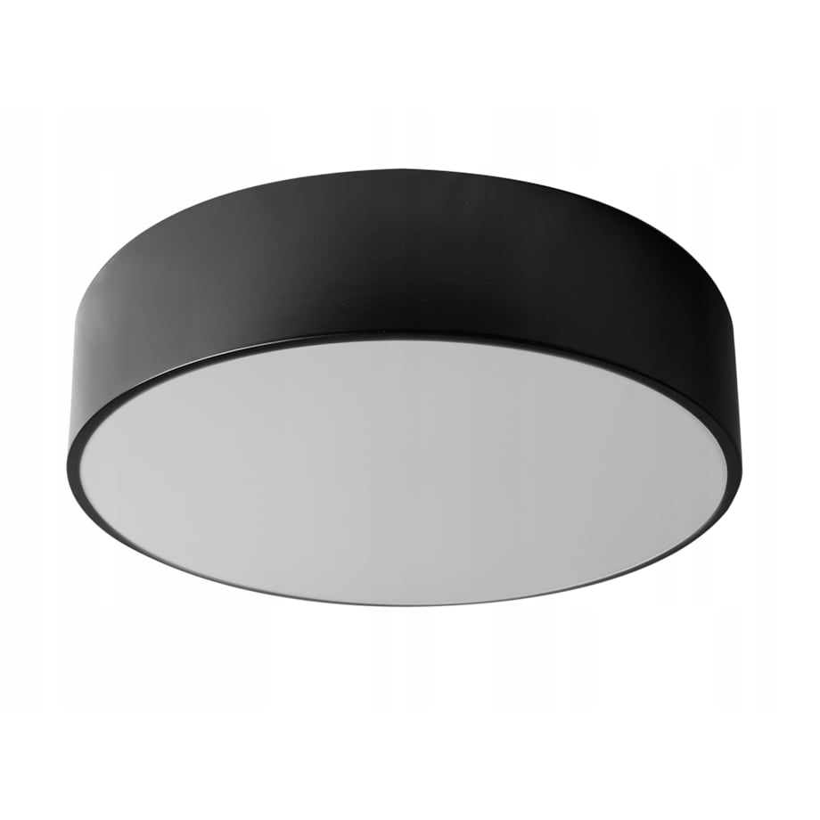 Lampa Plafon 40Cm Okrągła Czarna Sufitowa Żyrandol