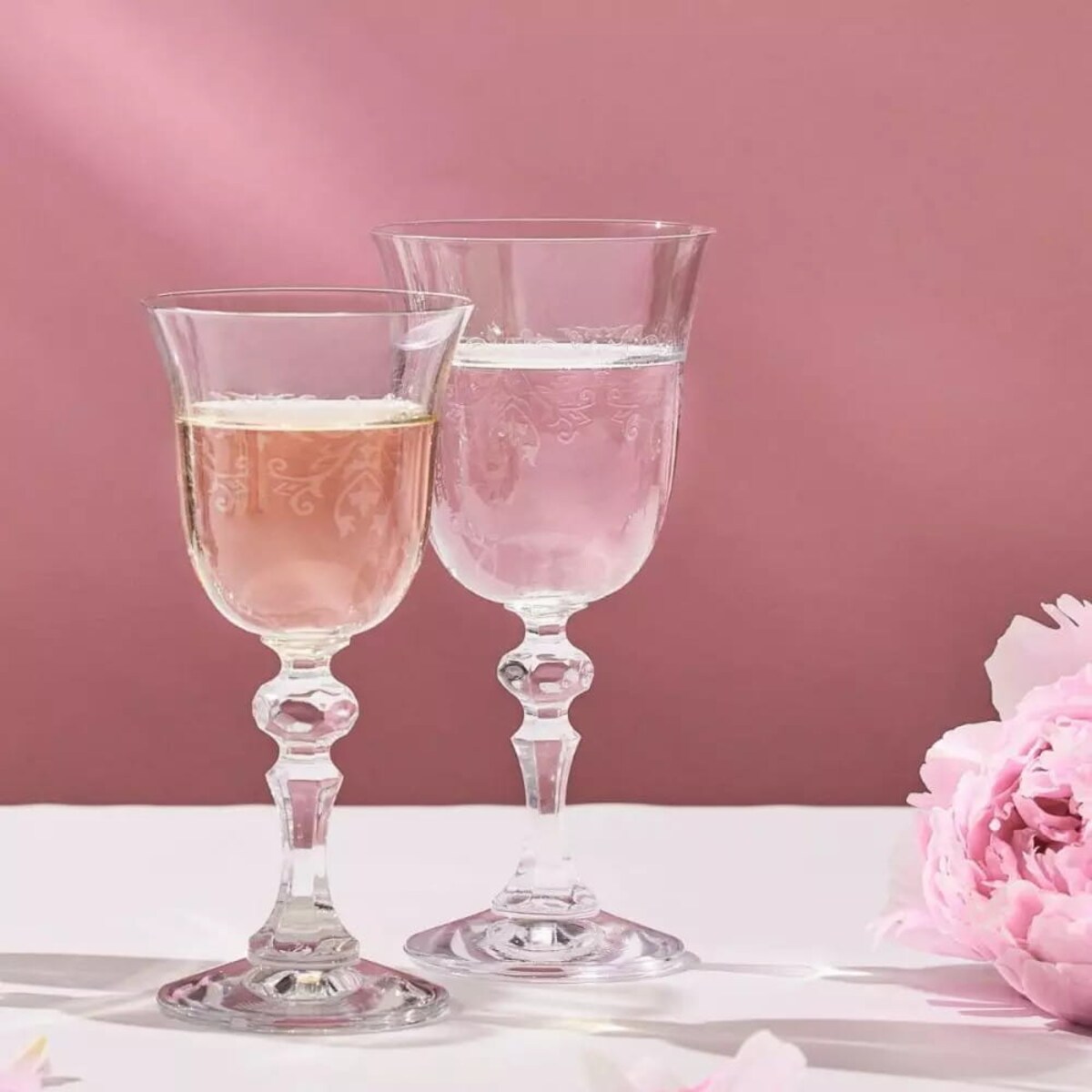 Kieliszki do Wina Białego Szampana Krista Deco 6 x 150 ml Krosno Zestaw