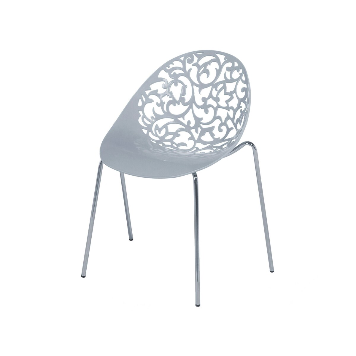 Zestaw 4 krzeseł szary MUMFORD