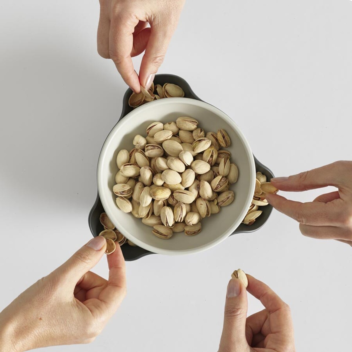 Podwójne naczynie do przekąsek szare Double Dish, Joseph Joseph