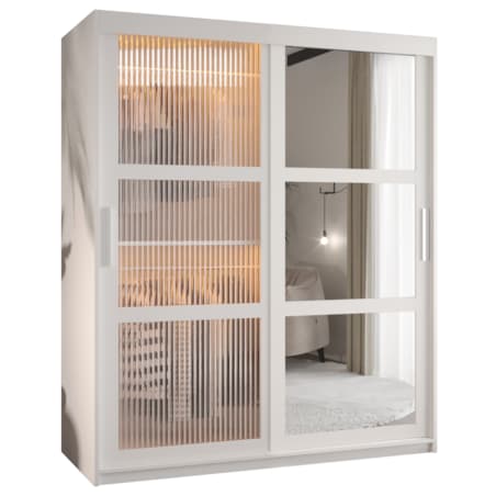 Szafa przesuwna Garderoba FLUTES 2 150 biały