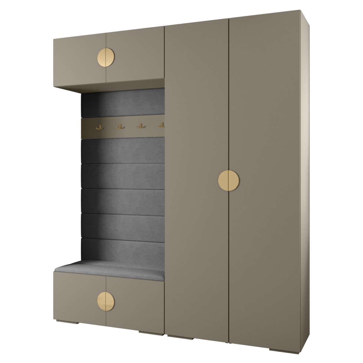 Garderoba do przedpokoju INOVA 4 Z18 kaszmir+złoty+manila16