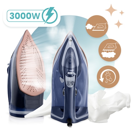 Żelazko parowe 3000W ceramiczna powłoka praca w pionie Berdsen 333001
