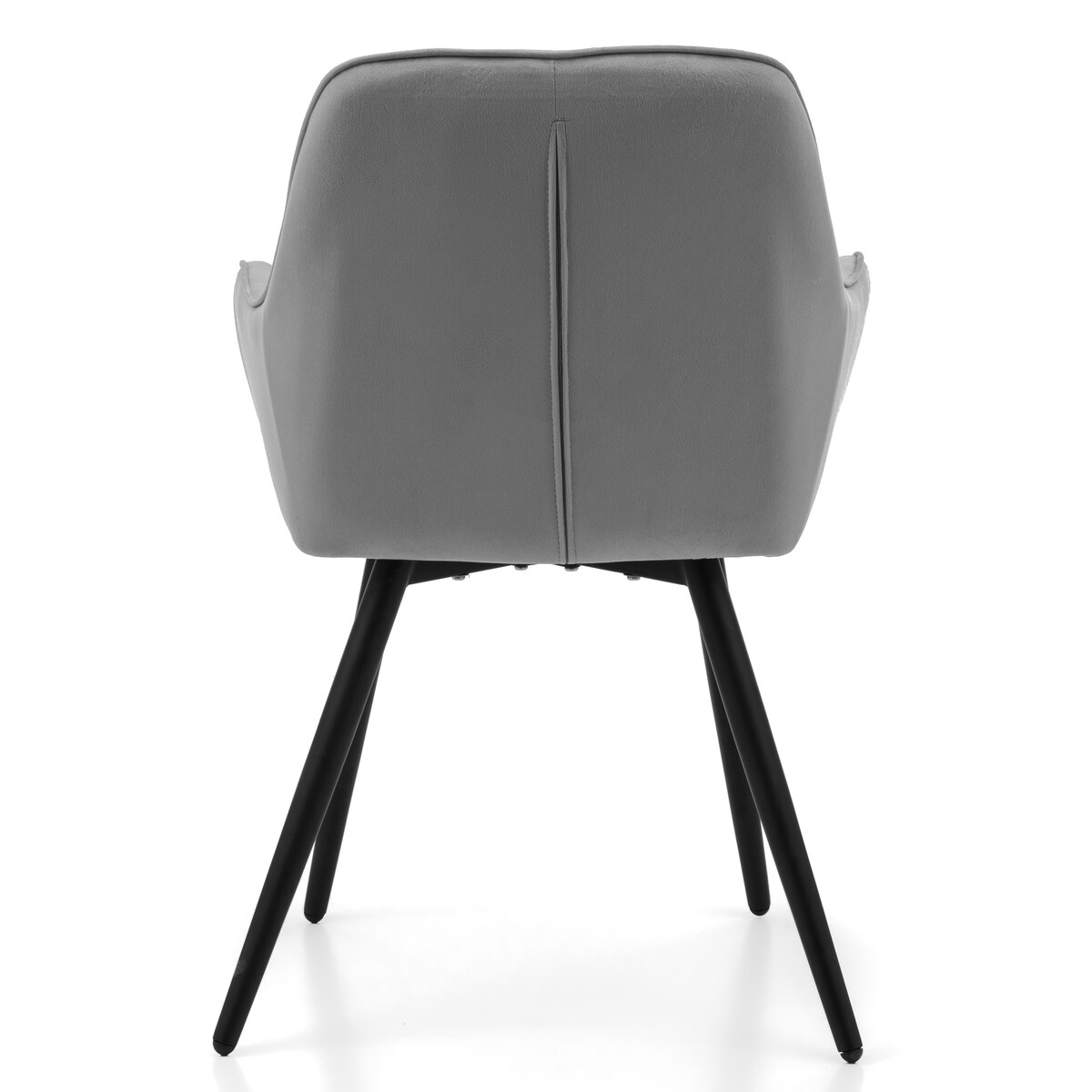 Krzesło tapicerowane COLIN aksamit velvet welur do salonu jadalni jasnoszary