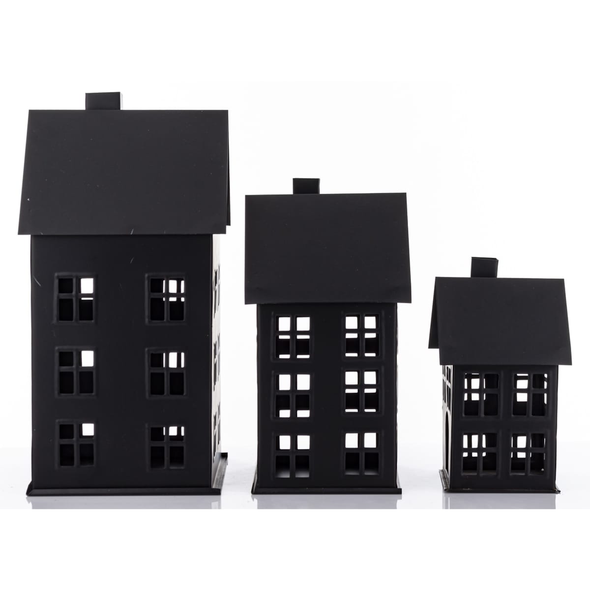 Domek metalowy 3 szt. 38,5x19x20 cm BAGNOLE czarny