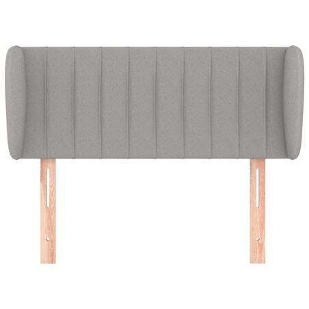 vidaXL Zagłówek uszak, jasnoszary, 103x23x78/88 cm, tkanina