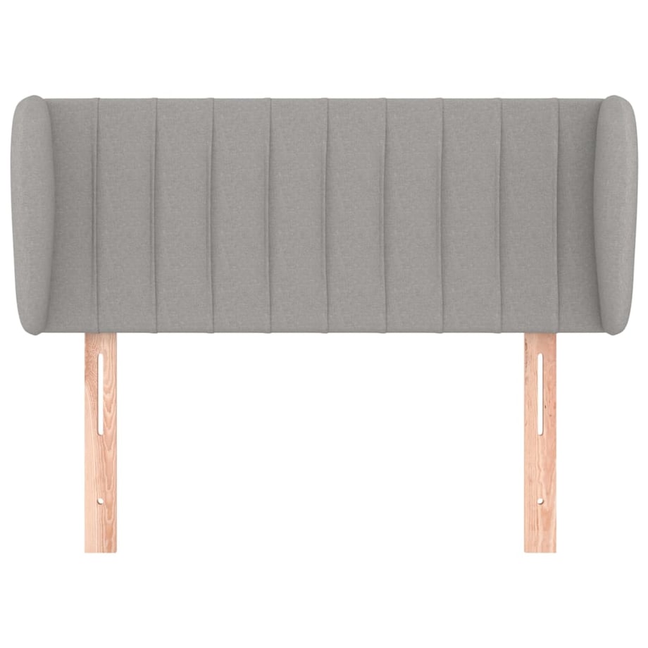 vidaXL Zagłówek uszak, jasnoszary, 103x23x78/88 cm, tkanina