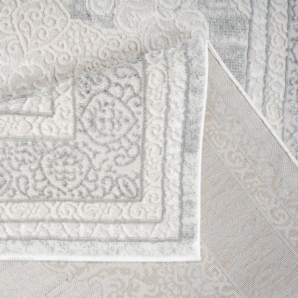 Dywan Glamour klasyczny do salonu Antique 2090 Szary 80x300