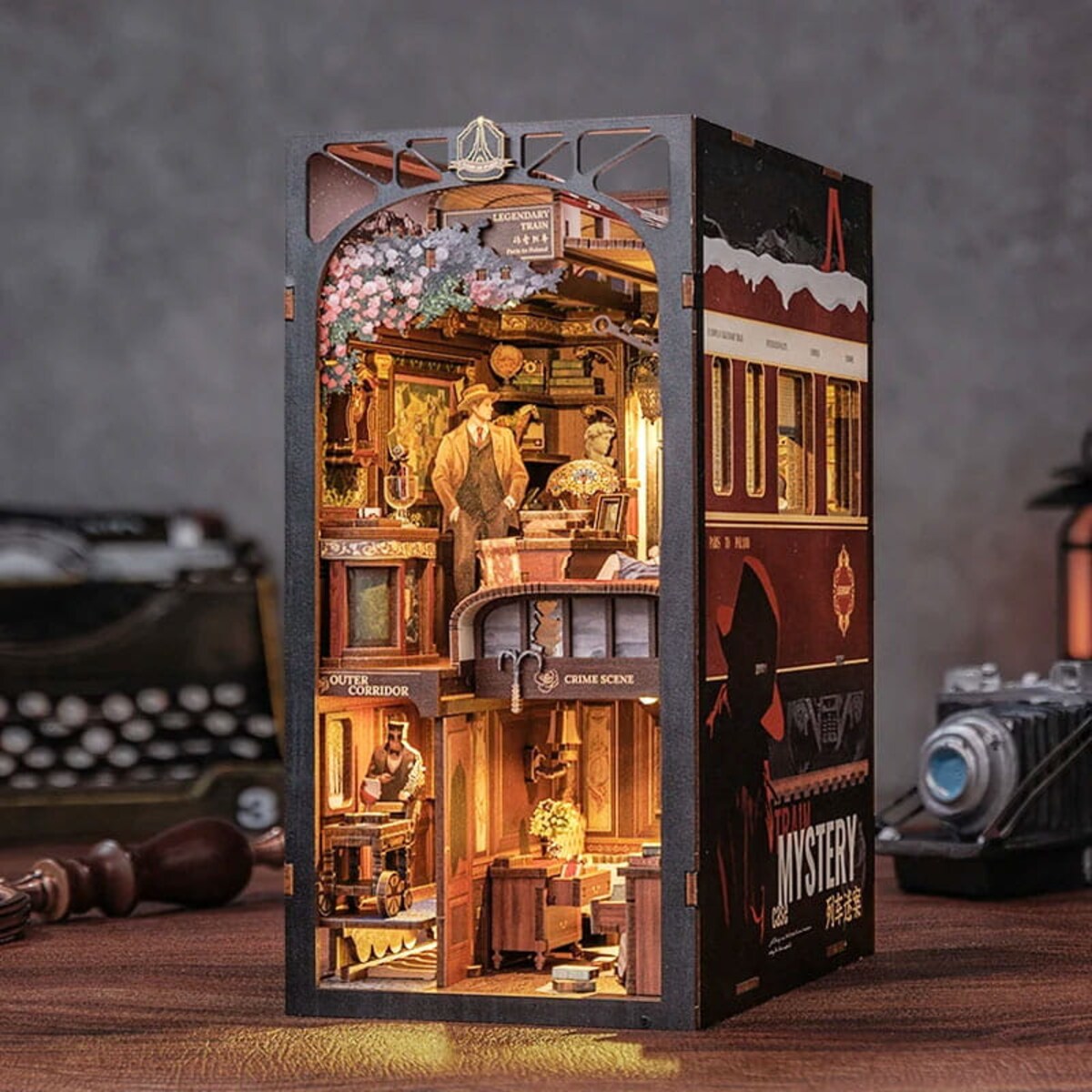 Miniaturowy domek Book Nook - Zagadka Orient Expressu - CuteBee