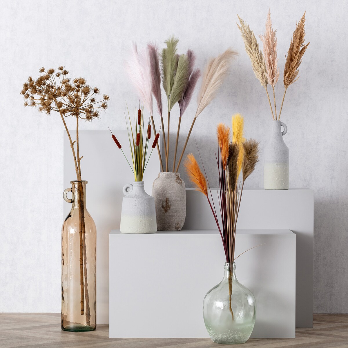 Trawa pampasowa 100cm light pink, 2 x 2 x 100 cm