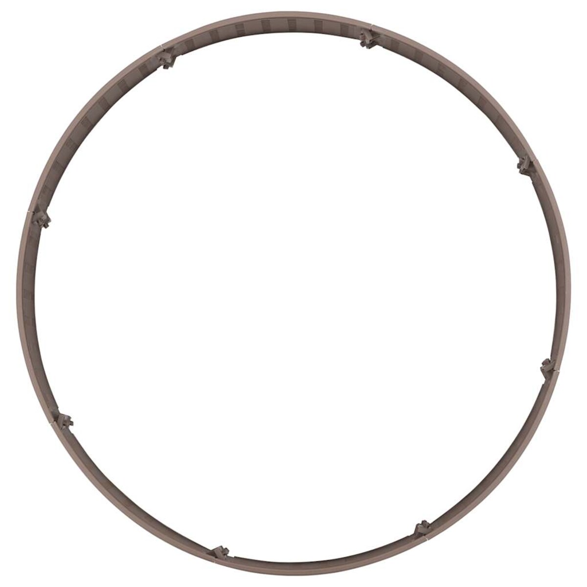 vidaXL Osłona pod choinkę, brązowa, Ø65x23 cm, plastikowa