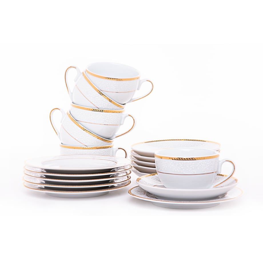 Serwis herbaciany 6os. (18el.) NEW HOLLIS GOLD