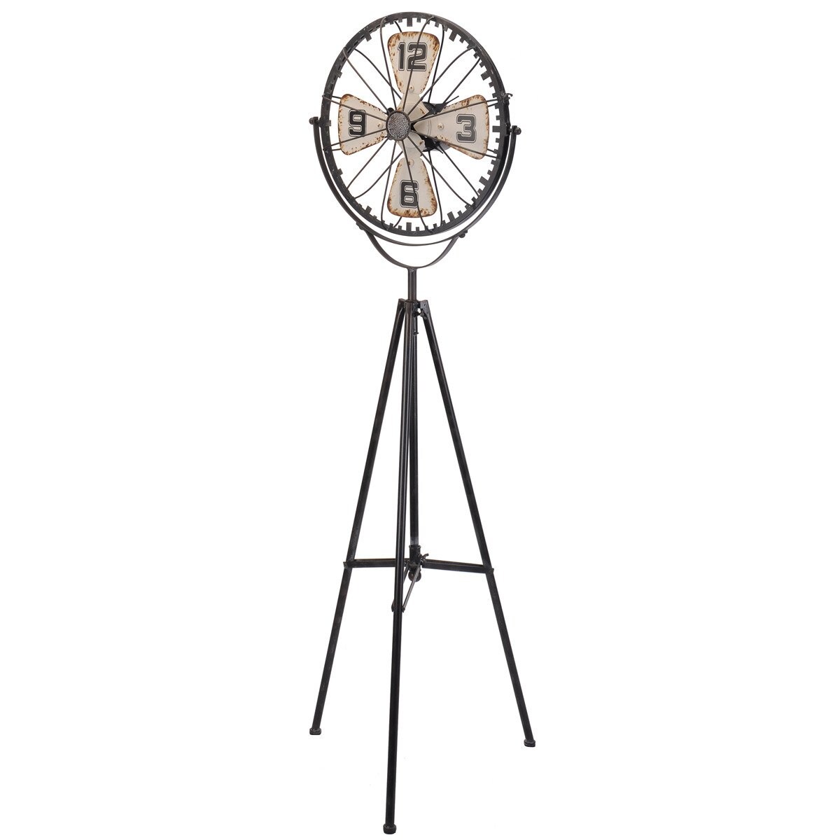 Stojący zegar ANTIQUE, metalowy - Ø 48 cm