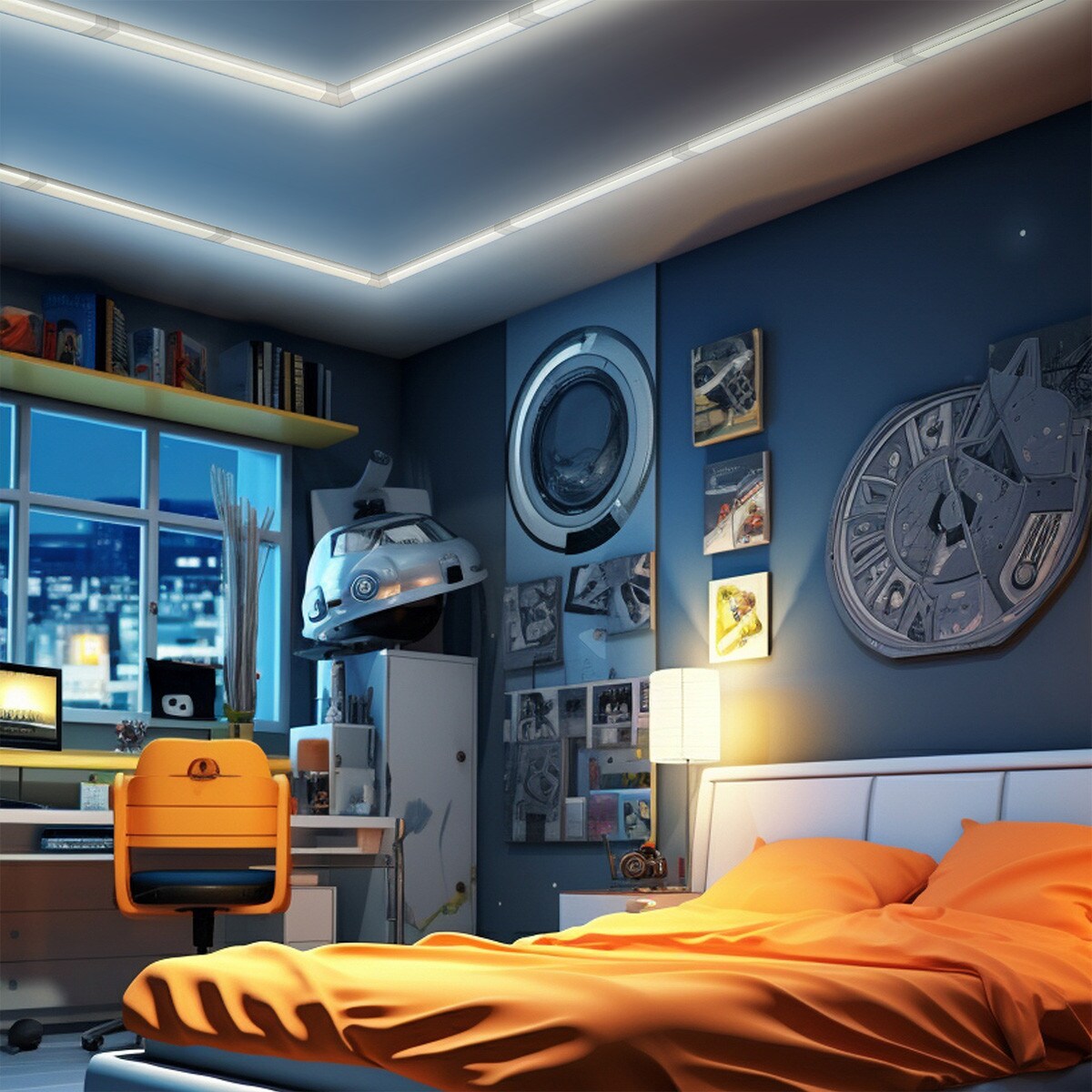 Plafon Light Prestige Geometric biały LED 4000K 1 szt.