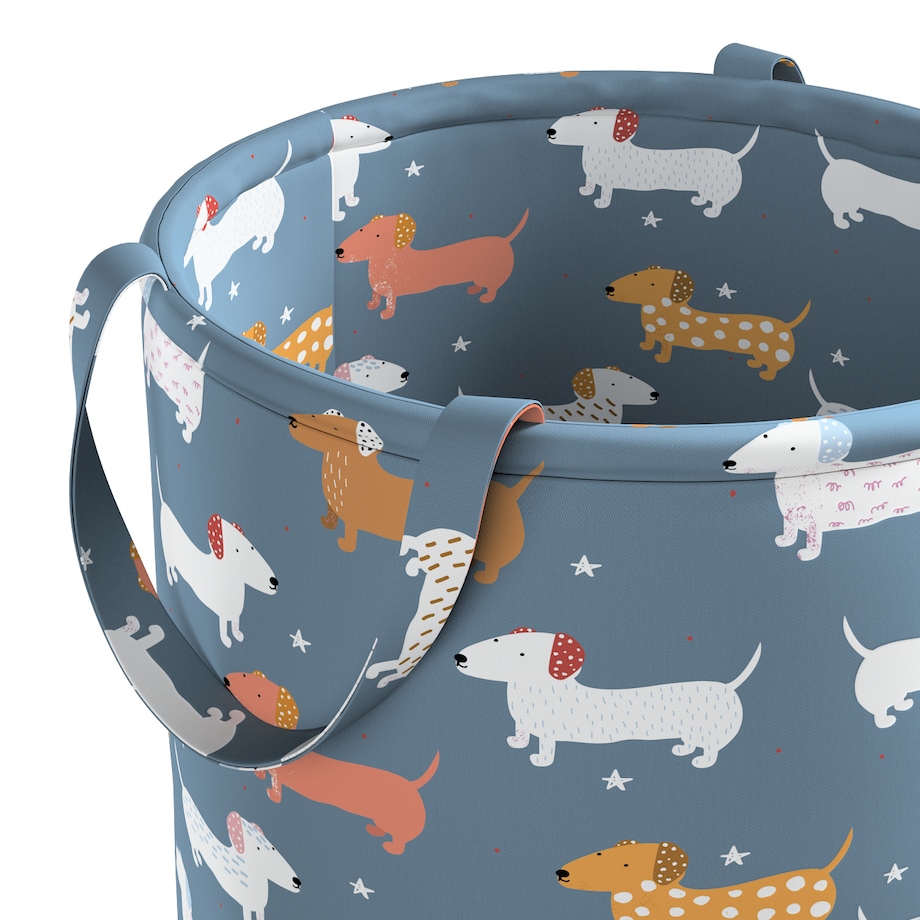 Kosz na zabawki Tobi, niebieski, 30x40cm, Magic Collection