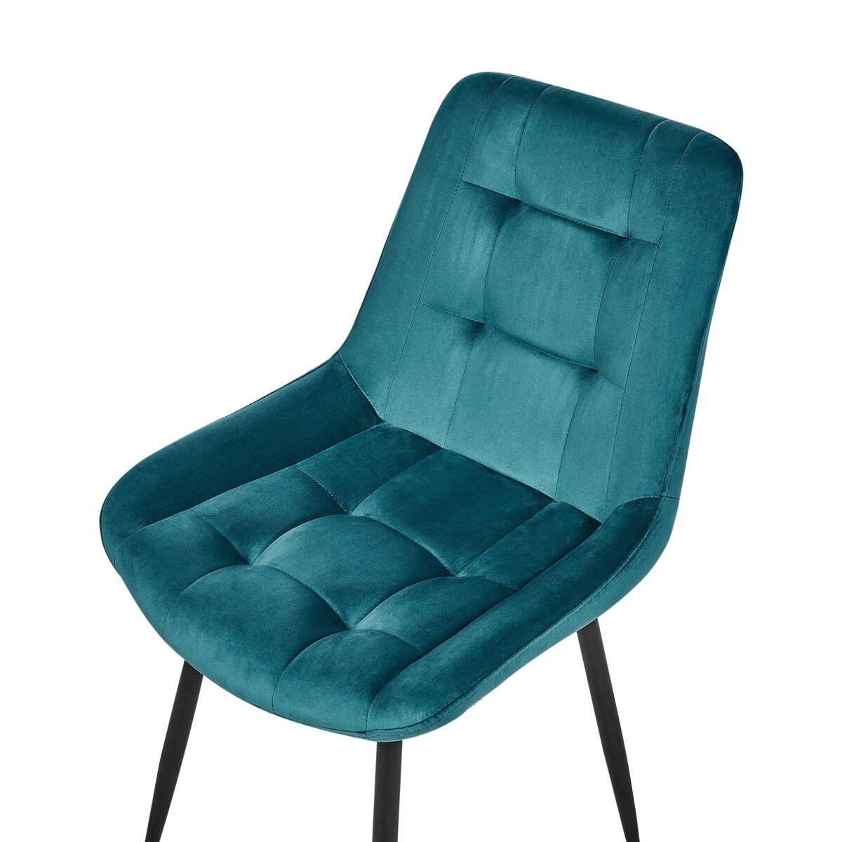 Zestaw 2 krzeseł do jadalni MELROSE Welur Turkusowy