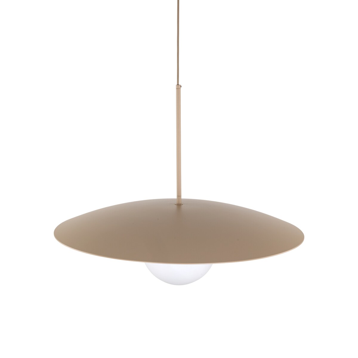 Lampa Wisząca SLATE SABIA GLASS, Beżowo-Biała, Ø65 cm, 1-Punktowa, 10910, TK Lighting