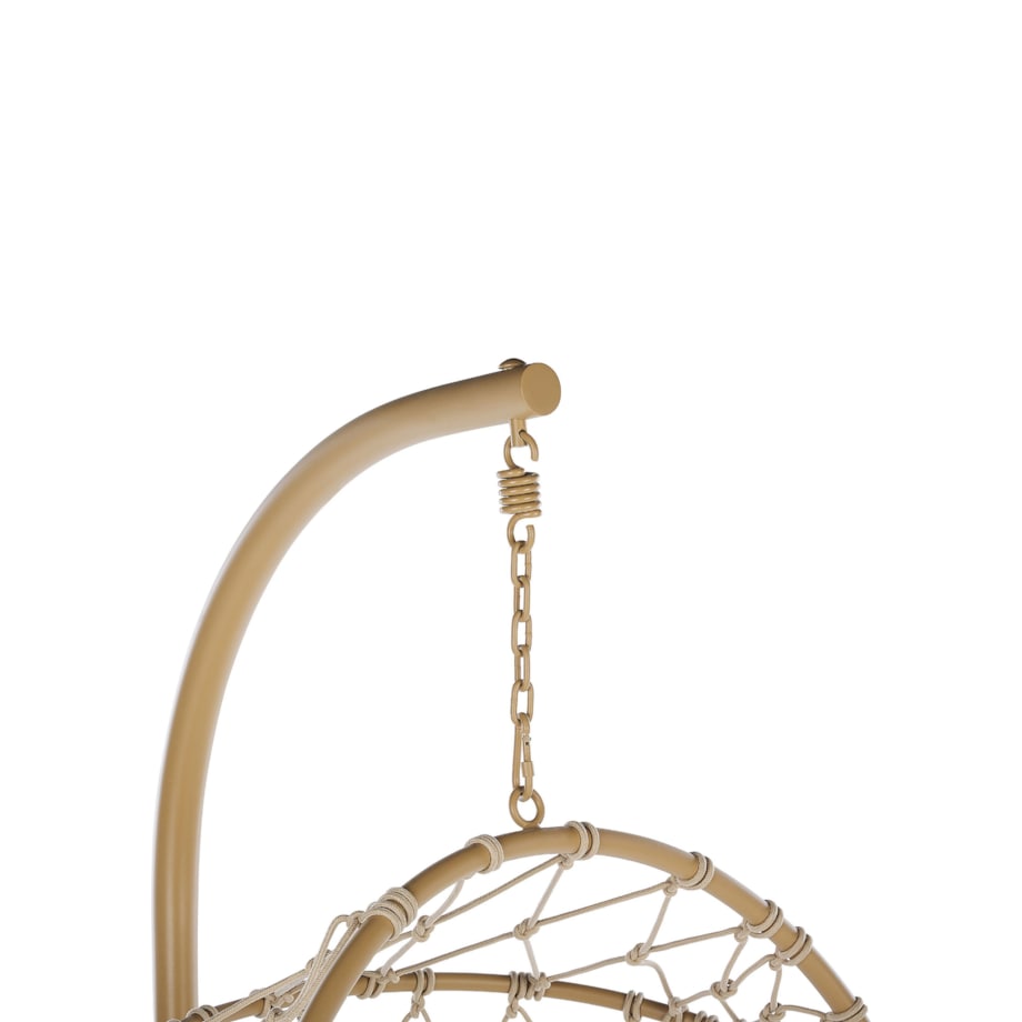 Fotel wiszący ze stojakiem beżowe ADRIA