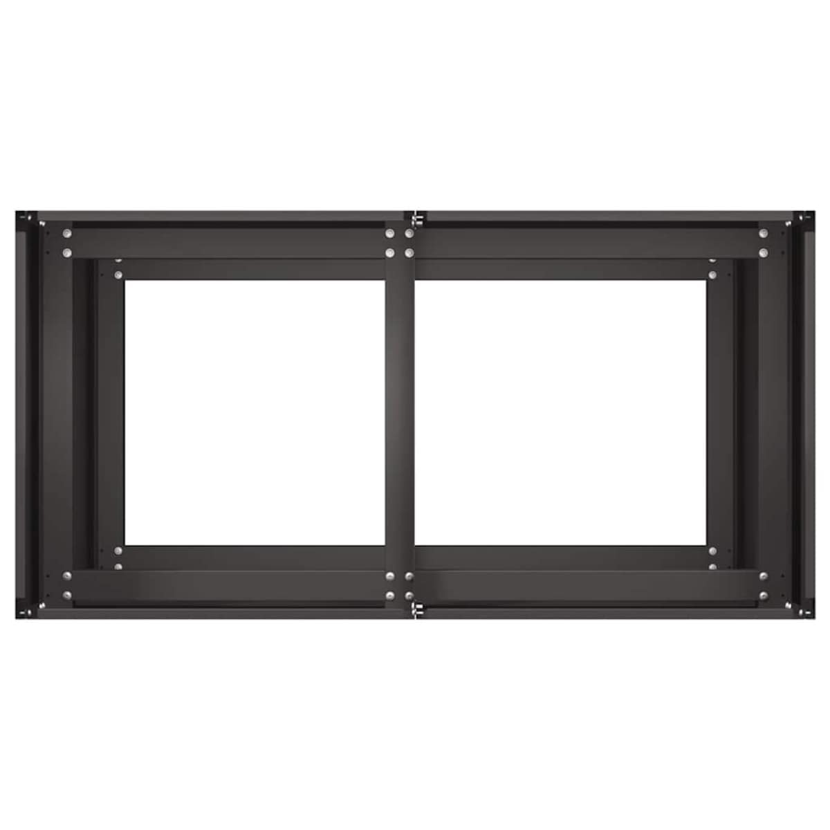 vidaXL Doniczka Czarna 80x40x80 cm Stal walcowana na zimno