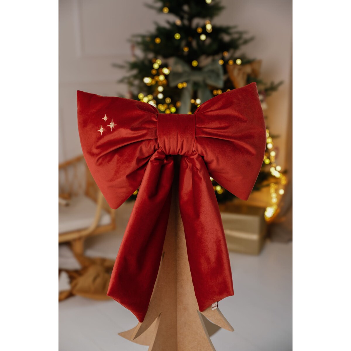 Kokarda Świąteczna Delux Carmin Red - L