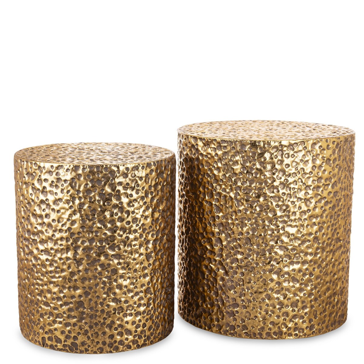 Stolik kawowy 2 szt. okrągły 50x43x43 i 55x50x50 cm TOLA