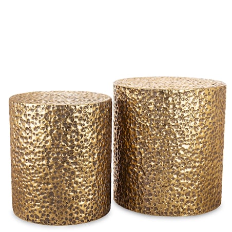 Stolik kawowy 2 szt. okrągły 50x43x43 i 55x50x50 cm TOLA