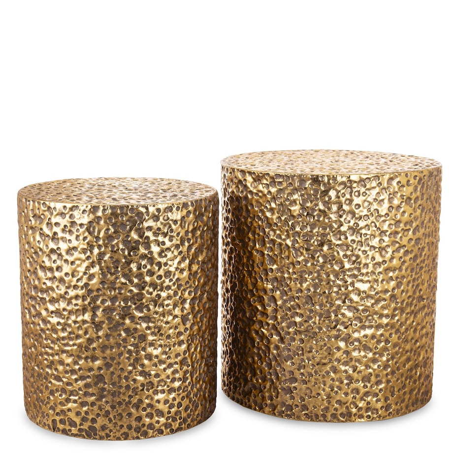 Stolik kawowy 2 szt. okrągły 50x43x43 i 55x50x50 cm TOLA