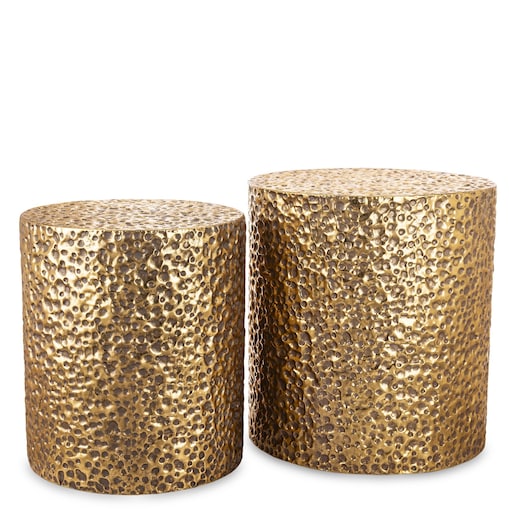 Stolik kawowy 2 szt. okrągły 50x43x43 i 55x50x50 cm TOLA