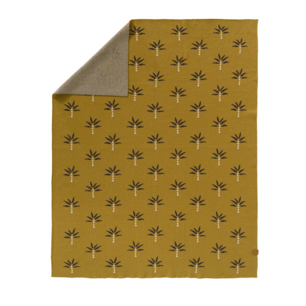 Fresk - Letni tkany kocyk z bawełny organicznej 80 x 100 cm Palma