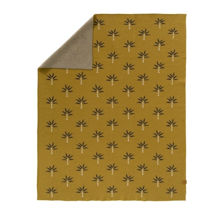 Fresk - Letni tkany kocyk z bawełny organicznej 80 x 100 cm Palma