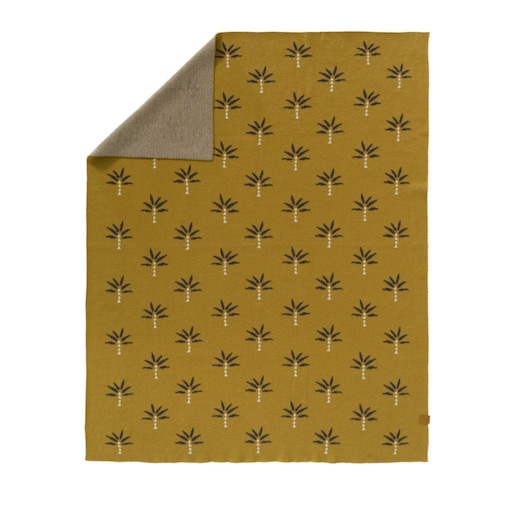 Fresk - Letni tkany kocyk z bawełny organicznej 80 x 100 cm Palma