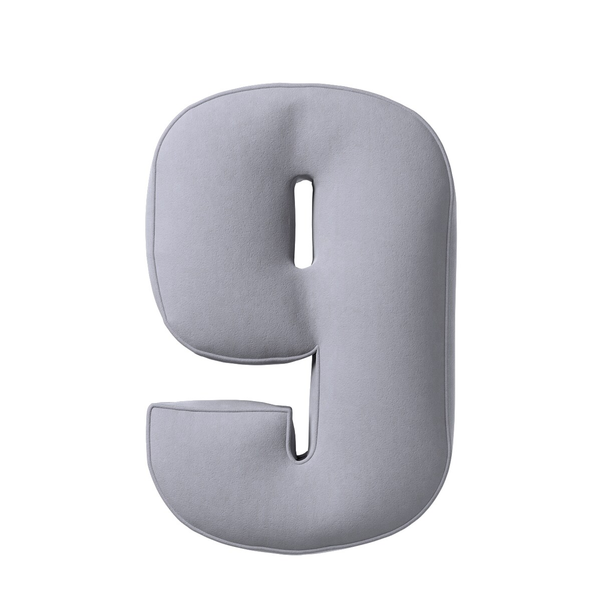 Poduszka Cyferka 9, srebrzysty szary, 25 x 40 cm, Posh Velvet