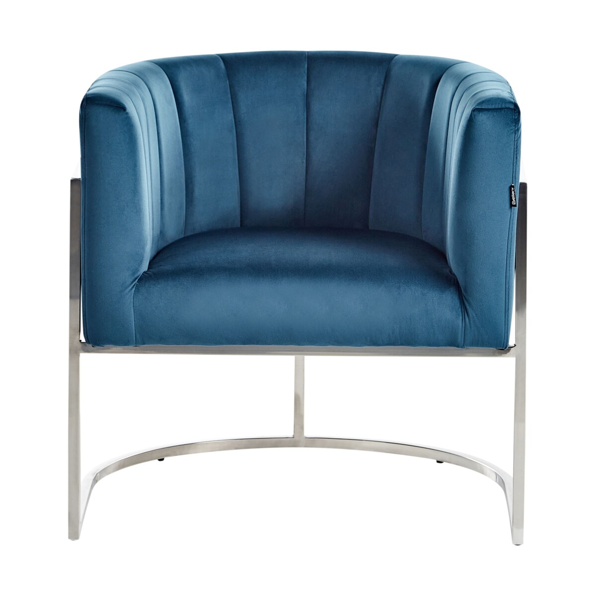 Fotel LARVIK Welur Niebieski