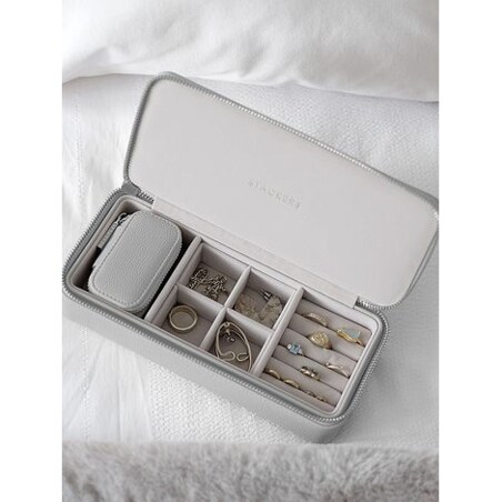 Pudełko podróżne na biżuterię Travel Large Stackers kamienna szarość