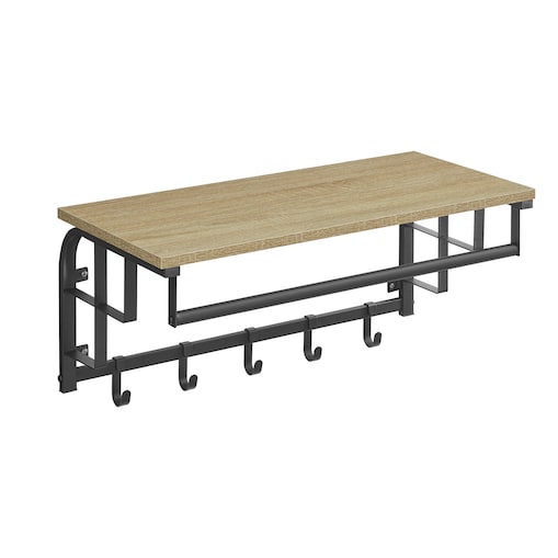 Półka Z Wieszakami 66X30X27 Cm Sonoma