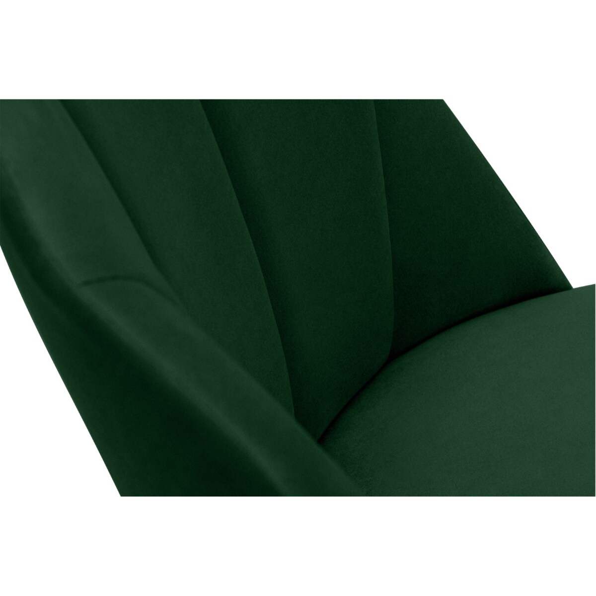 KONSIMO BAKERI Krzesła skandynawskie, aksamit w kolorze butelkowej zieleni, 2 szt