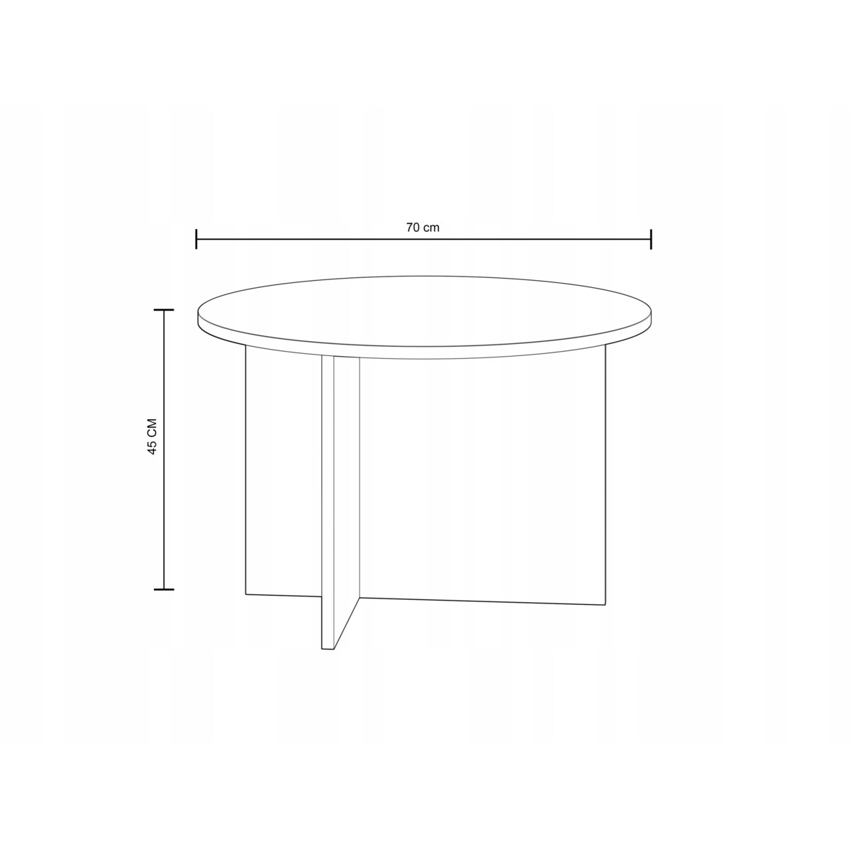 Zestaw Dwóch Stolików Do Salonu Kaszmir TAVO 70/35CM